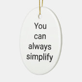 Sie können immer vereinfachen Keramik Oval Ornamen Ornament (Links)