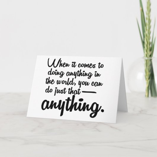 Sie können jede beliebige Viel Glück-Karte machen Karte (Vorderseite)