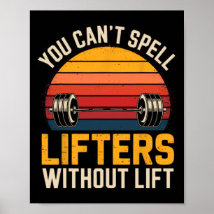 Sie können keine Lifter ohne Hub-Retro-Powerli buc Poster