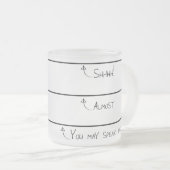 Sie können mattierte Kaffee-Tasse jetzt sprechen Mattglastasse (VorderseiteRechts)