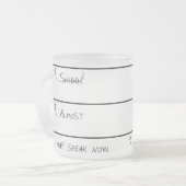 Sie können mattierte Kaffee-Tasse jetzt sprechen Mattglastasse (Vorderseite Links)