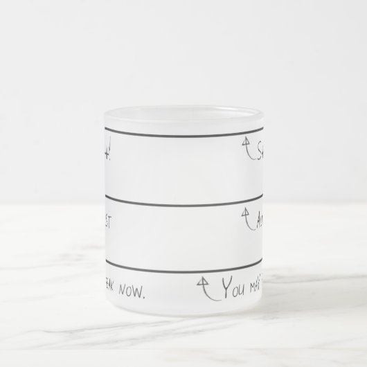 Sie können mattierte Kaffee-Tasse jetzt sprechen Mattglastasse (Mittel)