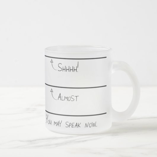 Sie können mattierte Kaffee-Tasse jetzt sprechen Mattglastasse (Rechts)