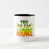 Sie können mehr tun zweifarbige tasse (Mittel)