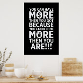 Sie können mehr, wenn Sie Got haben - Kostenvorans Poster (Küche)