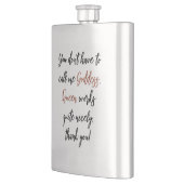 Sie können mich anrufen Göttin. Königin arbeitet Flachmann (Links)