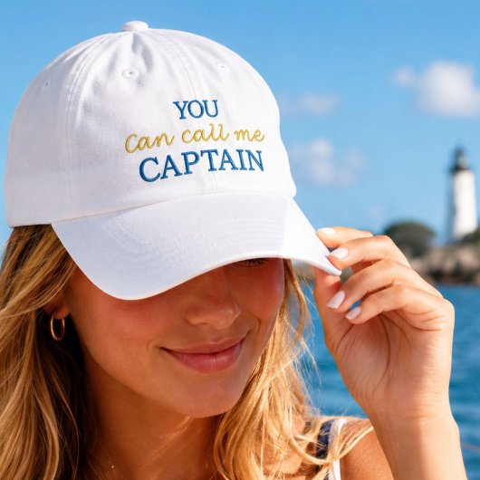 Sie können mich Captain nennen Bestickte Baseballkappe