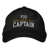 Sie können mich Captain nennen Bestickte Baseballkappe (Vorderseite)