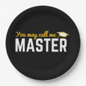 Sie können mich Master 2025 Master Graduat nennen Pappteller (Vorderseite)