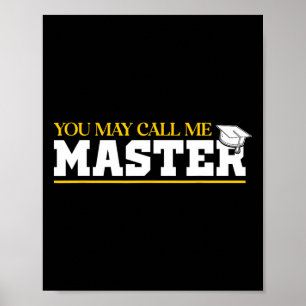Sie können mich Master 2025 Master Graduat nennen Poster