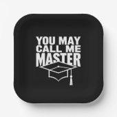 Sie können mich Master Graduate 2024 nennen Pappteller (Vorderseite)