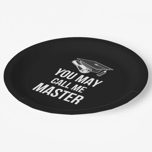 Sie können mich Master III nennen Pappteller (Schrägansicht)