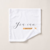 Sie können | Motivierend Angebot | Inspiration Badhandtuch Set (Waschlappen)