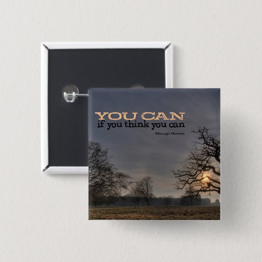 Sie können motivierend Knopf Button (Vorne & Hinten)