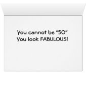 SIE KÖNNEN NICHT "50" SEIN, SIE KÖNNEN "FABULOUS"- (Innenansicht Horizontal (Unten))