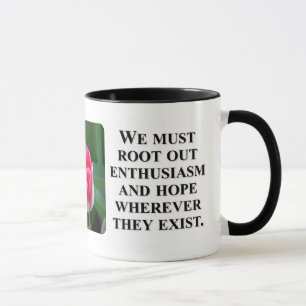 Sie können nicht durch Rosenfarbgläser offenbar Tasse