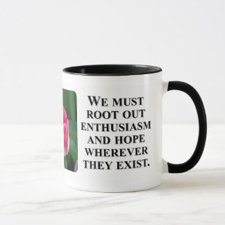 Sie können nicht durch Rosenfarbgläser offenbar Tasse