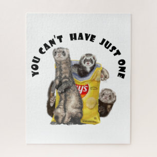 Sie können nicht nur ein * Frettchen mit Chip Bag  Puzzle