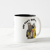 Sie können nicht nur ein * Frettchen mit Chip Bag  Zweifarbige Tasse (VorderseiteRechts)