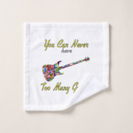 Sie können nie zu viele Gitarren haben - farbenfro Badhandtuch Set
