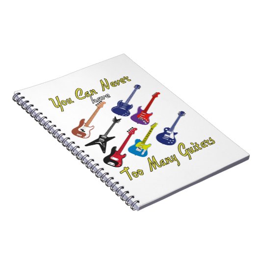 Sie können nie zu viele Gitarren haben - farbenfro Notizblock (Rechte Seite)