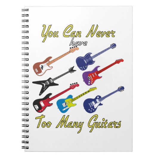 Sie können nie zu viele Gitarren haben - farbenfro Notizblock (Vorderseite)