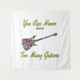 Sie können nie zu viele Gitarren haben - farbenfro Wandteppich
