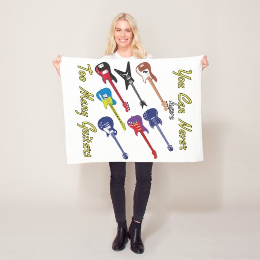 Sie können nie zu viele Gitarren haben - Fleecedecke (Beispiel)