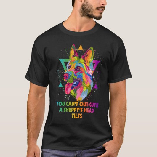 Sie können Niedliche Schafe Kopf Tilt German Sheph T-Shirt (Vorderseite)