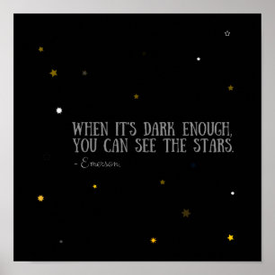 Sie können sehen, die Sterne Emerson Zitat Poster