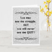 Sie können sehen, wie ich kämpfe - Positives Zitat Karte (Gelbe Blume)