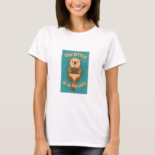 Sie können sich in Bildern Niedlichen Meer Otter m T-Shirt