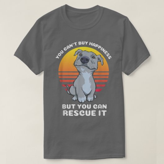 Sie können sich keinen glücklichen Rettungshund ka T-Shirt (Design vorne)