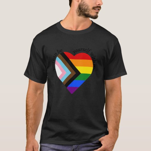 Sie können sich mit meiner LGBTQ Regenbogenflagge T-Shirt (Vorderseite)
