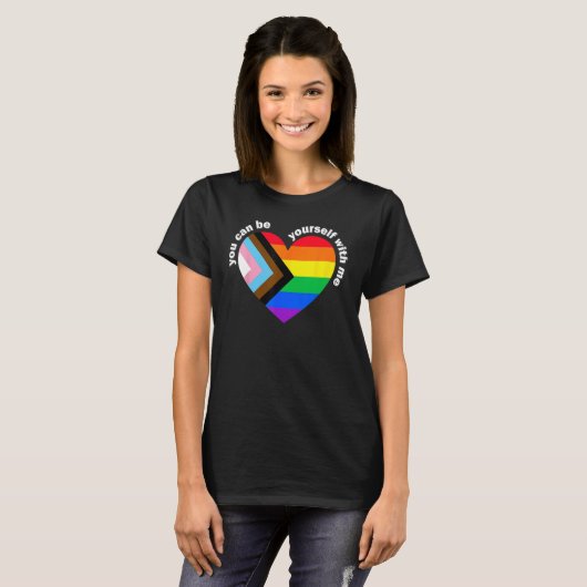Sie können sich selbst mit mir LGBT Transgender Ga T-Shirt (Vorne ganz)