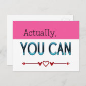 Sie können sogar motivierend Zitat Postkarte (Vorne/Hinten)