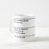 Sie können Tasse mit Fülle-Linien jetzt sprechen (Vorderseite Links)