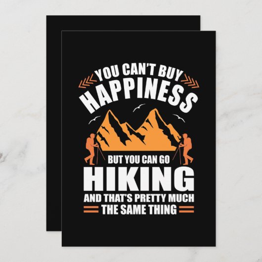 Sie können wandern und Glück kaufen Save The Date (Vorne/Hinten)