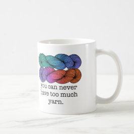 Sie können zu viel Garn-lustiges Stricken nie Kaffeetasse