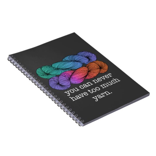 Sie können zu viel Garn-lustiges Stricken nie Notizblock (Rechte Seite)