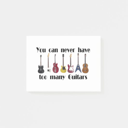 Sie können zu viele Gitarrengeschenke nie haben Post-it Klebezettel (Vorderseite)
