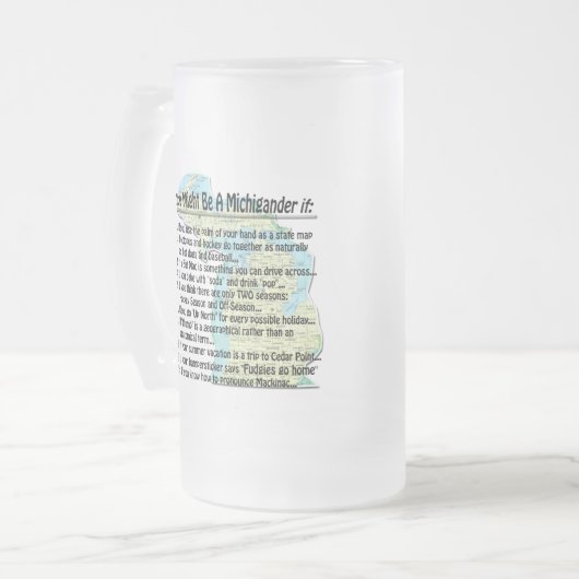 Sie könnten ein Michigander sein, wenn Mattglas Bierglas (Vorderseite Links)
