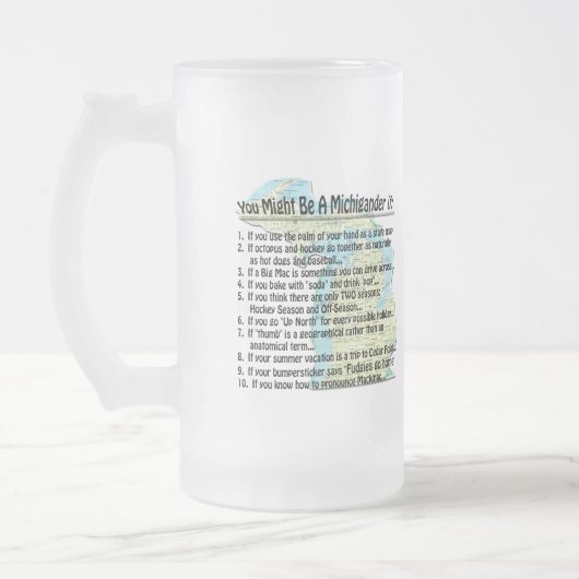 Sie könnten ein Michigander sein, wenn Mattglas Bierglas (Links)