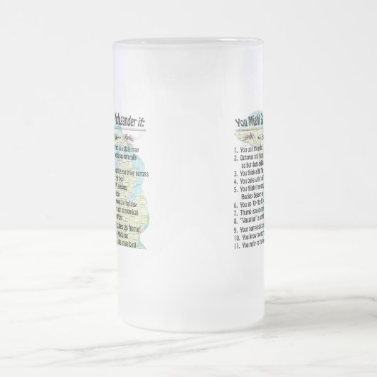 Sie könnten ein Michigander sein, wenn Mattglas Bierglas (Mittel)