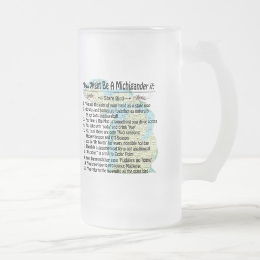 Sie könnten ein Michigander sein, wenn Mattglas Bierglas (Rechts)