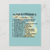 Sie könnten ein Michigander sein, wenn Postkarte (Vorderseite)