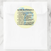 Sie könnten ein Michigander sein, wenn Runder Aufkleber (Tasche)