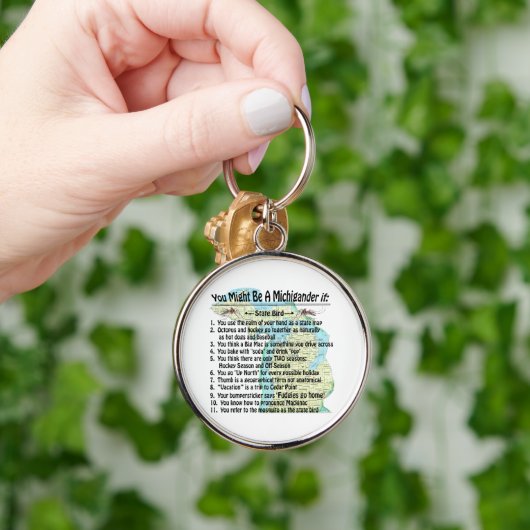 Sie könnten ein Michigander sein, wenn Schlüsselanhänger (Hand)