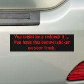 Sie konnten ein Redneck sein wenn… Autoaufkleber (Auf Auto)
