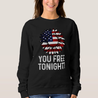 Sie kostenlos Heute Abend Usa Patriotic Flag Sonne Sweatshirt